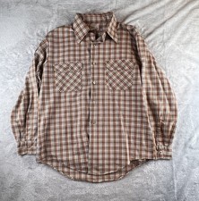 JC Penny Big Mac Plaid Shirt Mens L Multi Color Vintage 60  s 70  s 80  s