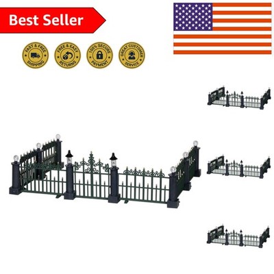 Charming Polyresin Victorian Fence Set - Elevate Your Holiday Village Display