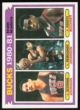 1981-82 Topps #56 Marques Johnson / Mickey Johnson / Quinn Buckner