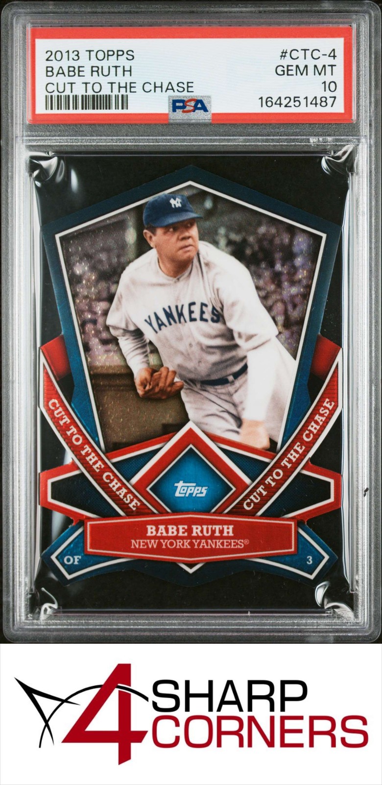 2013 TOPPS CUT TO THE CHASE #CTC-4 BABE RUTH HOF PSA 10 view 1