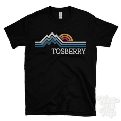 TOSBERRY RETRO LOGO PARODIE T-SHIRT devon hartland torridge district