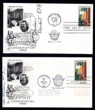 US 1958 FROM THE POSTMASTER GENERAL COLLECTION OF 5 FDCS FOREST CONSERVATION