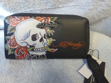 Ed Hardy Women's Wristlet Skull Wallet New With Tag