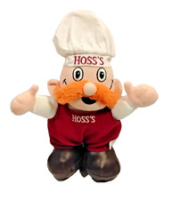 Hoss's Restaurant Chef Plüschpuppe Werbung Maskottchen Stofftier 10 Zoll