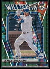 2021 Panini Mosaic Kris Bryant Will to Win Green #WTW3 Chicago Cubs