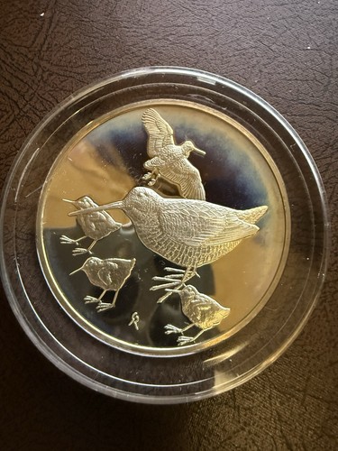 Vintage 1971 Franklin Mint Woodcocks #19 2 oz 925 Silver - VIN2
