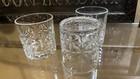 Set of 3 Etched Cut Crystal Whiskey Old Fashion Clear Glasses Low Ball Barware — photo 5