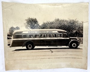 🚌 Vintage 8x10 Photo Pacific Greyhound Lines Bus 1930's - 1940's Photograph