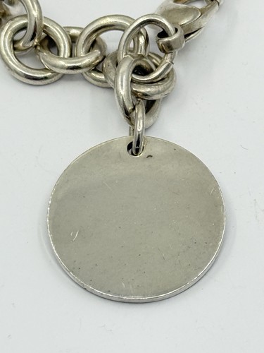 Authentic Tiffany & Co Sterling Silver Please Return To Round Tag Bracelet 7.5” - Picture 11 of 13