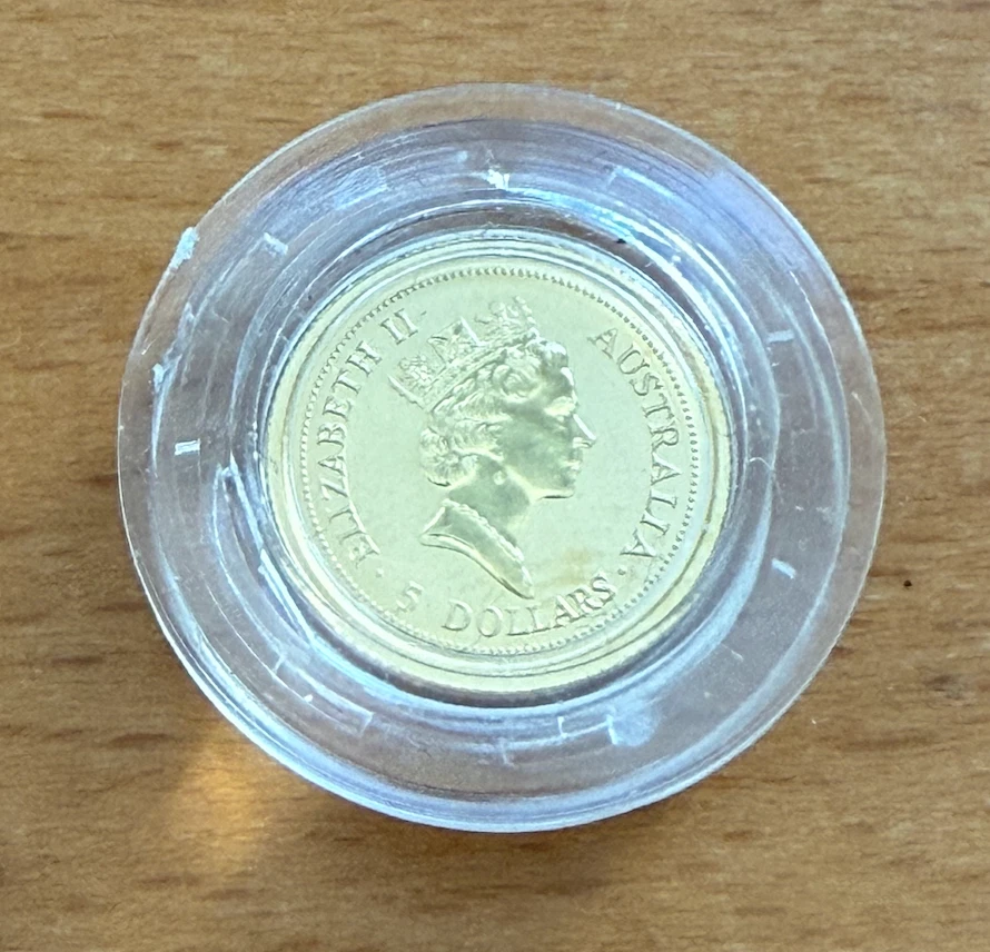 Australia 1997 Gold 1/20 oz $5 UNC Australian Nugget - Image 2 of 2