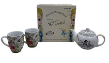 Boxed Paul Cardew Alice In Wonderland Teapot 2 Cup Set Rare Collectable