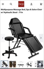 Massage Salon Tattoo Chair with Two Trays Esthetician Bed with Hydraulic Stool,M