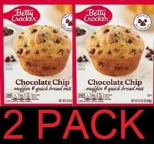 Betty Crocker Chocolate Chip Muffin & Quick Bread Mix  14.7 oz Box - 2 PACK