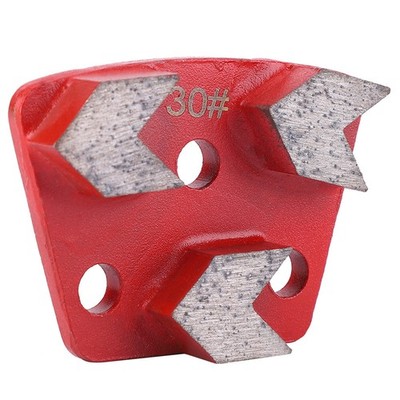 3 ZÄHNE 3PCS Floor Trapezoid Grinding Pad Disc 30 Grit Metal CU