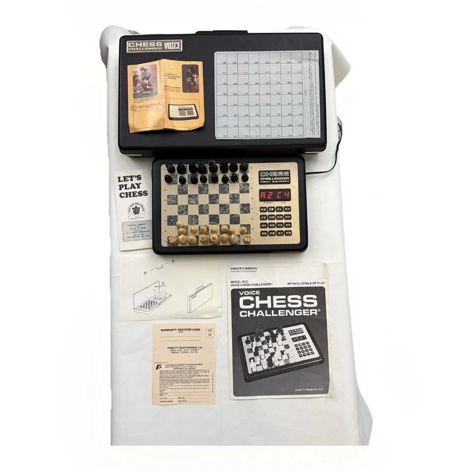 VTG 1979 Fidelity Voice Chess Challenger VCC Tested w/ Case Papers Read Desc - Image 2 of 4
