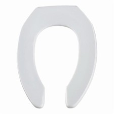 BEMIS 1955CT 1/2" Heavy Duty Elongated Toilet Seat Open Front White
