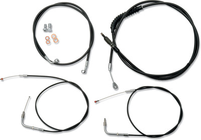LA Choppers LA-8220KT-13B Black Vinyl Cable Brake Line Kit 12-14 Ape FLD FXDWG