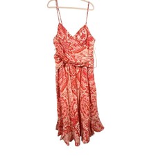 Farm Rio Red Jaipur Crossover Maxi Dress sz Large
