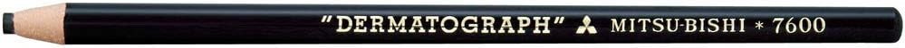 New Mitsubishi Colored Pencil Oily Dermatograph No.7600 Black 12pcs K7600.24