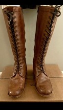 Frye Women s Brown Leather Knee High Lace-Up ...