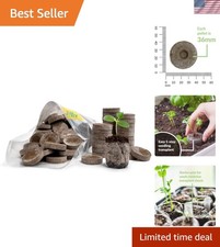 100 unidades - 36 mm turba suelo pellets semillas tapones de inicio: iniciador de semillas de interior -...