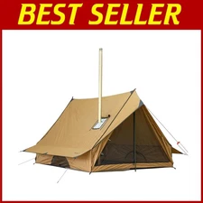 Portable Wall Tent with Integrated Ground Sheet, 4 Season