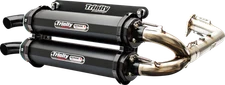 TRINITY RACING Stage Fits 5 Dual Exhaust - Cerakote Black TR-4174D-C2