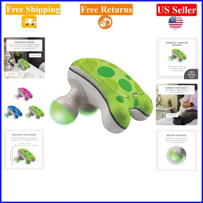 #ad #ad Ribbit Mini Handheld Massager Portable Electric Vibrating Massage Tool Green $27.49