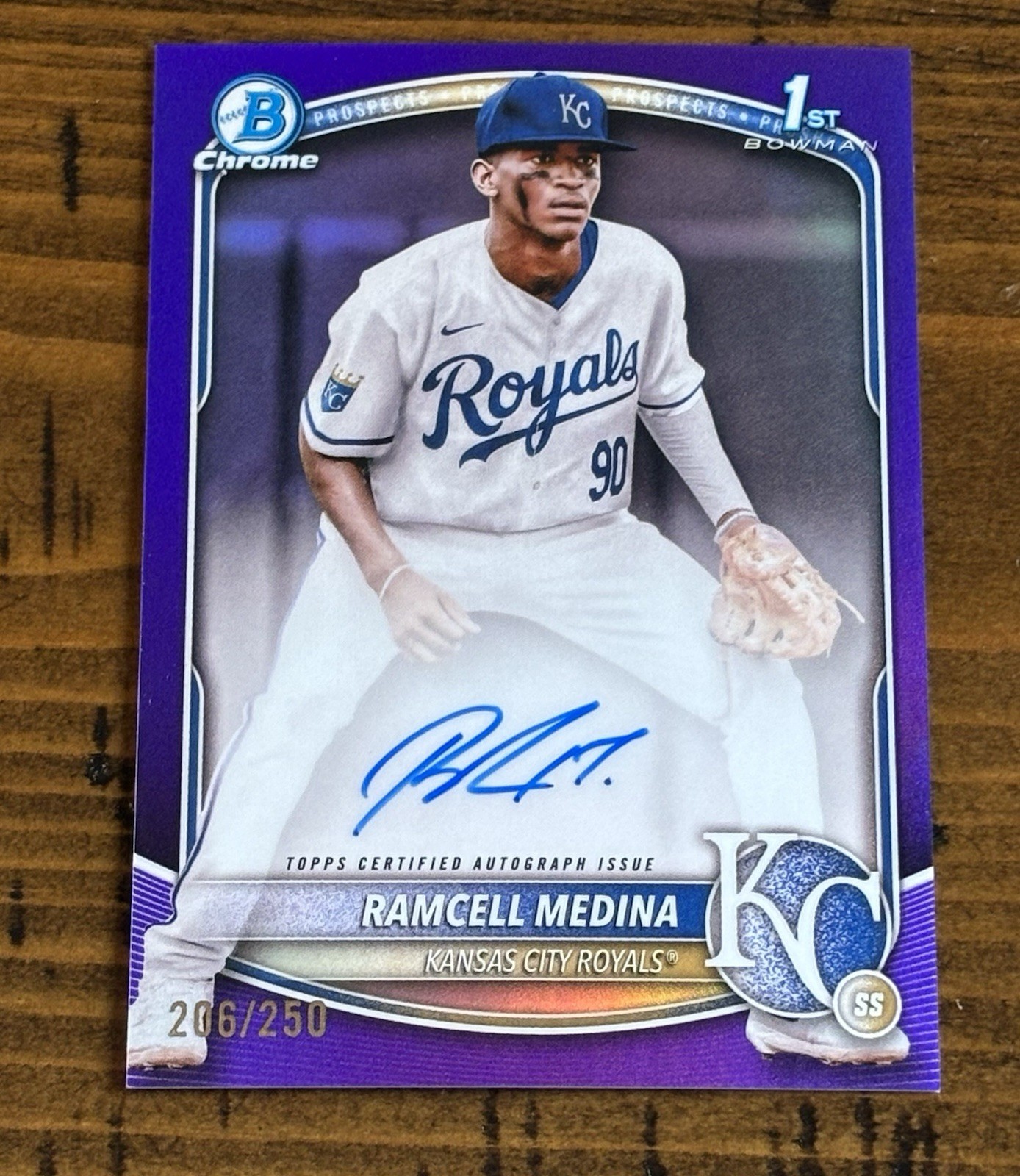 Ramcell Medina /250- 2025 Bowman Chrome - Prospects Purple Refr. Auto CPA-RA
