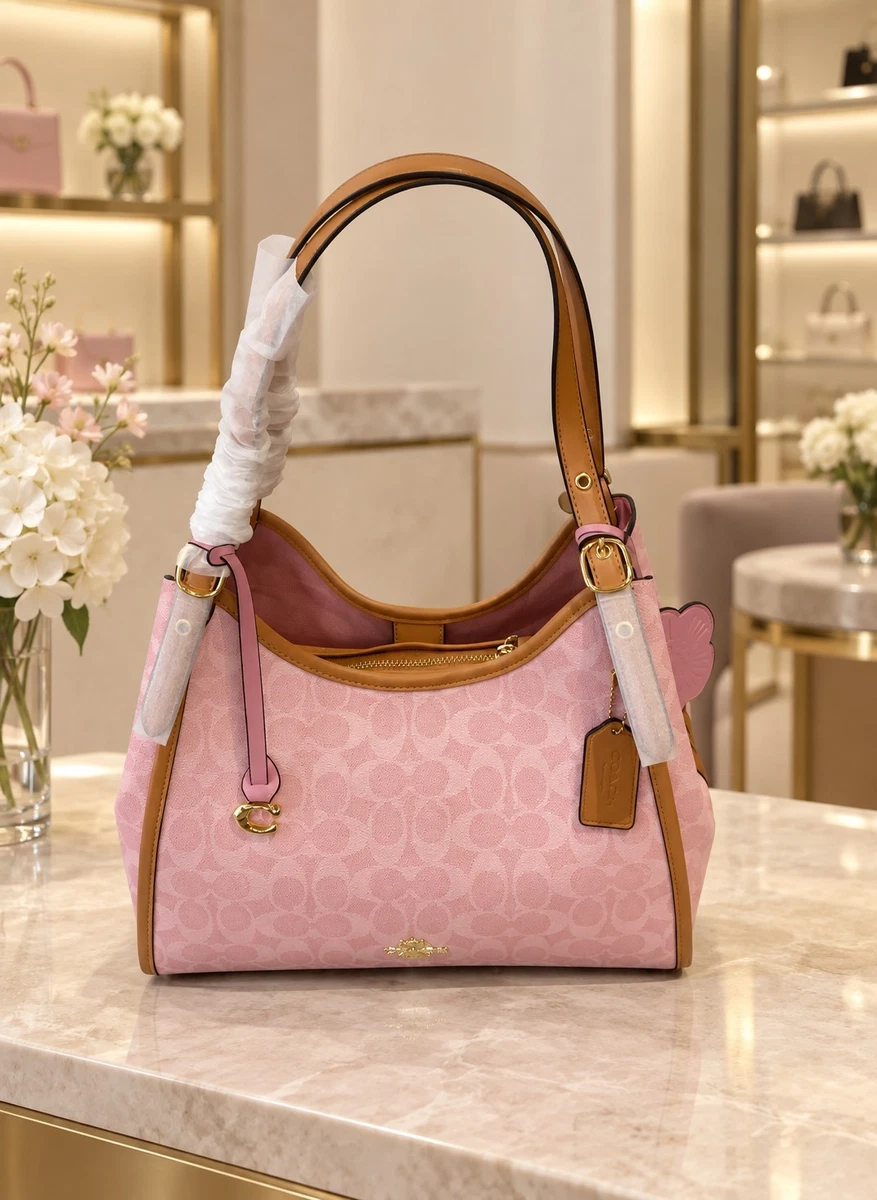 COACH ハンドバッグ ベージュ ピンク Coach ピンク ショルダーバッグ バッグ & ハンドバッグ 女性用 | eBay