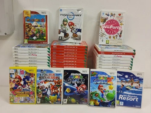 66 x Empty Nintendo Wii Cases Joblot - Mario Kart Party Galaxy Sports Resort 48