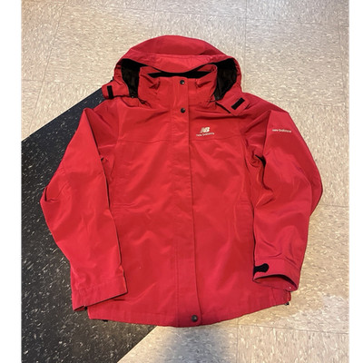 New Balance Women's Red Hooded Performance Jacket S Zip Pre-owned