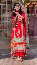 Latest Designer Faux Georgette Palazzo Suit With Dupatta For Wedding  Party