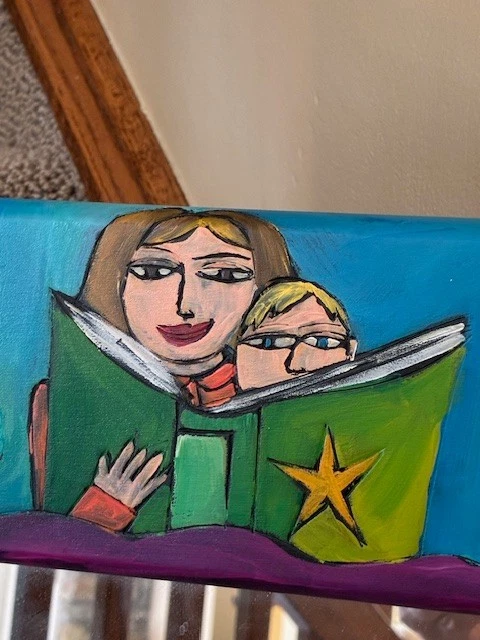 STICKS SARAH GRANT Wooden Handmade Mirror Vintage 2003 - Image 3 of 4