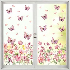 3D Butterfly Wall Decor, 4 Sheets Spring Floral Window Clings 3d Butterfly