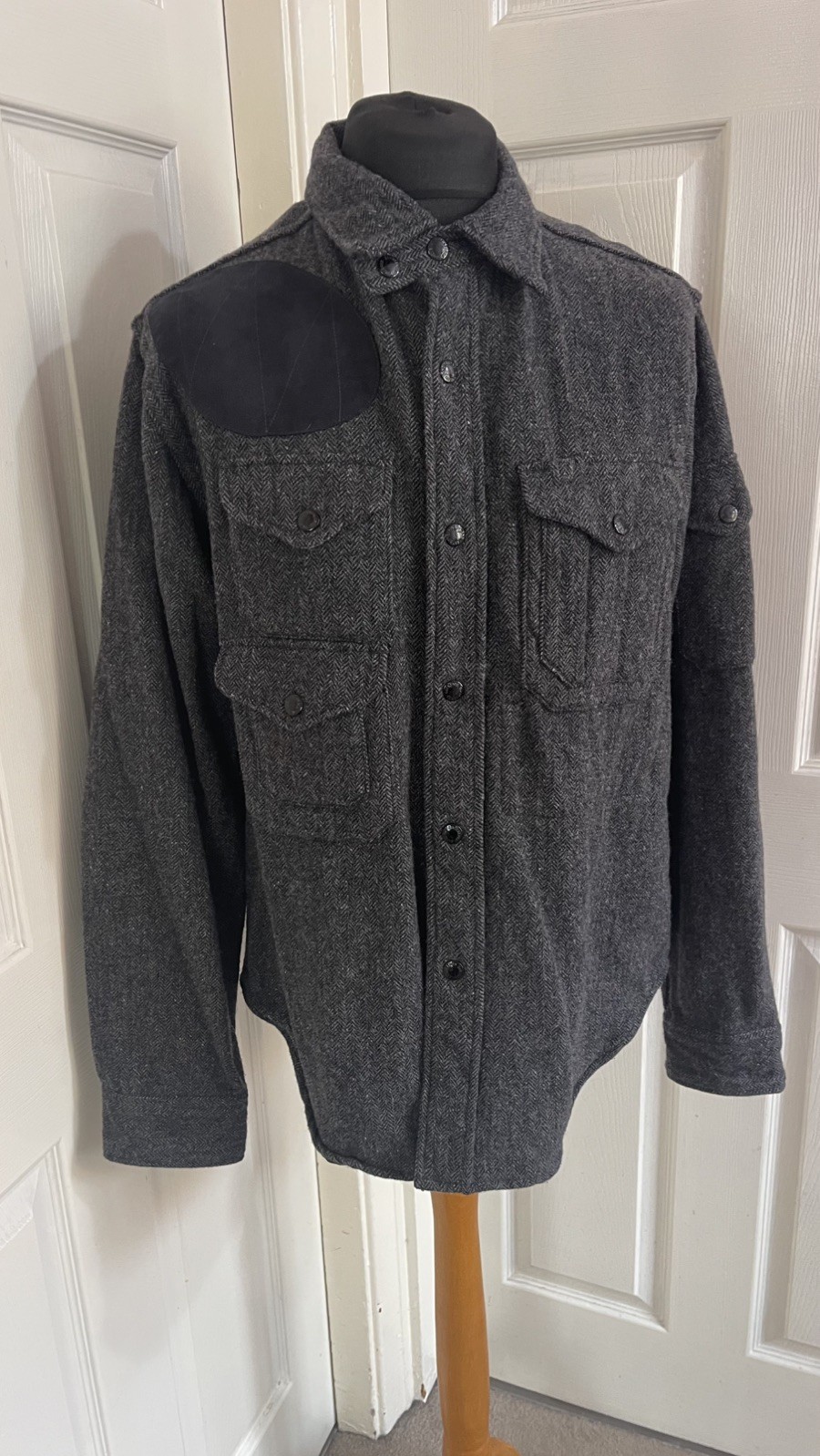 ENGINEERED GARMENTS Herringbone Wool Overshirt - … - image 3