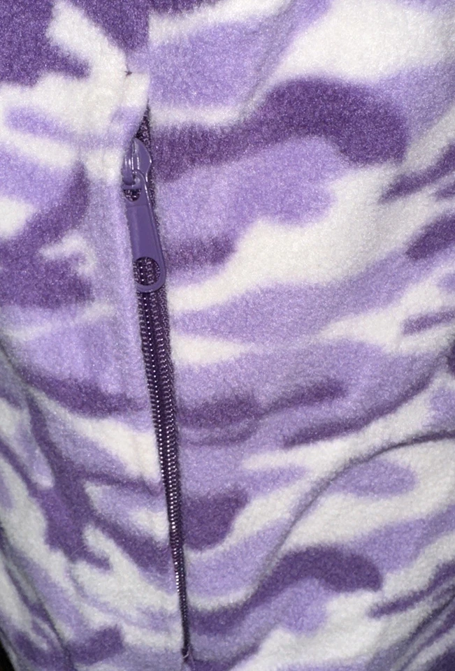 Chaqueta COLUMBIA Juvenil Talla 18/20 Camuflada Púrpura Polar Cremallera Completa con Bolsillos con Cremallera Foto 4 de 4