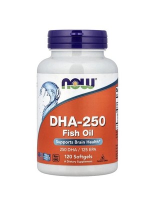 Now Foods DHA-250 EPA-125 120 Softgels GMP Quality Assured Exp 2/27