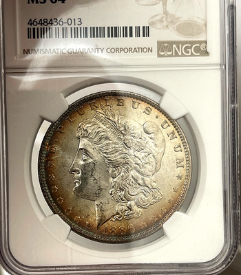 #ad 1886 Morgan SILVER Dollar NGC MS64 Beautiful Rim Toning PL Details STUNNING $324.99