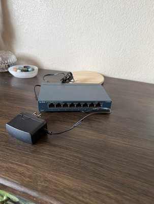 TP-Link TL-SG108 8-Port Gigabit Unmanaged Desktop Switch with Power Adapter