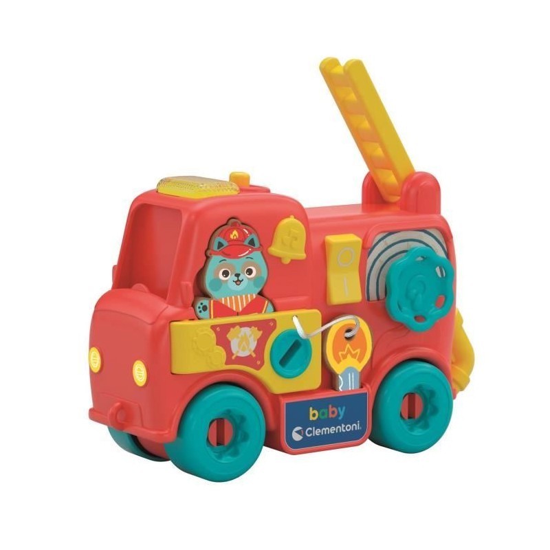 Camion de pompiers Clementoni Montessori en bois naturel durable
