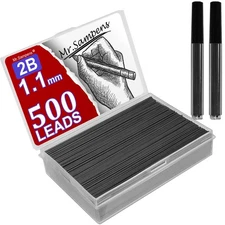 500 X 1.1mm 2B Mechanical Pencil Refill 1.1mm Automatic Pencil Lead Black