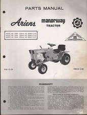 ARIENS MODEL 13989,13990,13948 MANORWAY TRACTOR PARTS MANUAL PM-10-69  (772) 