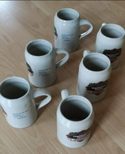 6 x Bierkrüge , Lufthansa AC Taufe am 07.05.1987 "PASSAU" 