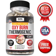Premium Oxy Burn Thermogenic 180ct 471mg Appetite Control Weight Loss Fat Burner