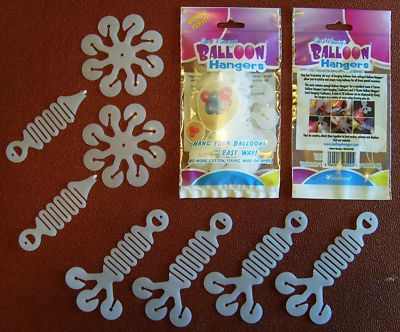 Kunststoff Ballonaufhänger 4er Pack Eckballonaufhänger und 2 Clusteraufhänger