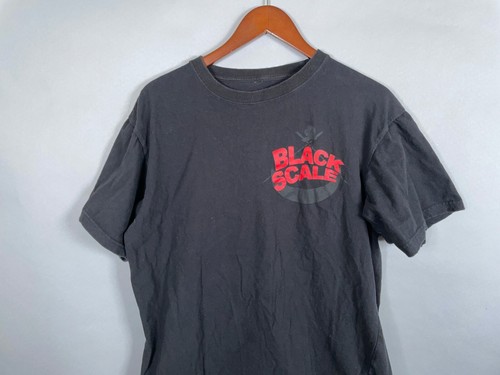 Black Scale Logo Print T-Shirt Adult Large (XL Tag) Black Streetwear ASAP Rocky - Picture 4 of 8