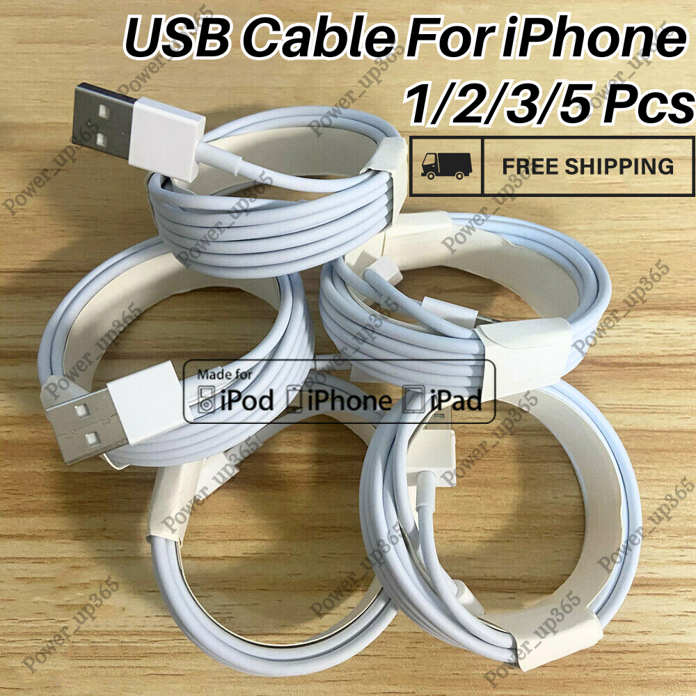 USB Charger Cable Charging Cord For iPhone 14 13 12 11 XS X XR SE 8 7 6 Plus Lot