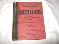 A Rare 1937 Bennett & Barkell Ltd Sydney Motor Trade Service Parts Catalogue