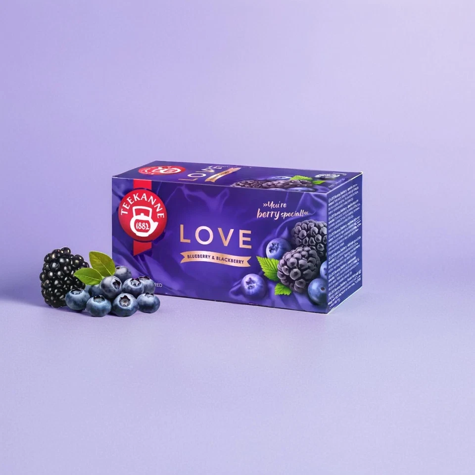 TEEKANNE - Love Blueberry&Blackberry -Früchtetees Blaubeere&Brombeere - 6x20 Tb - Bild 2 von 4